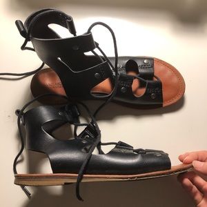 American Eagle black Strappy flat Women's sandals